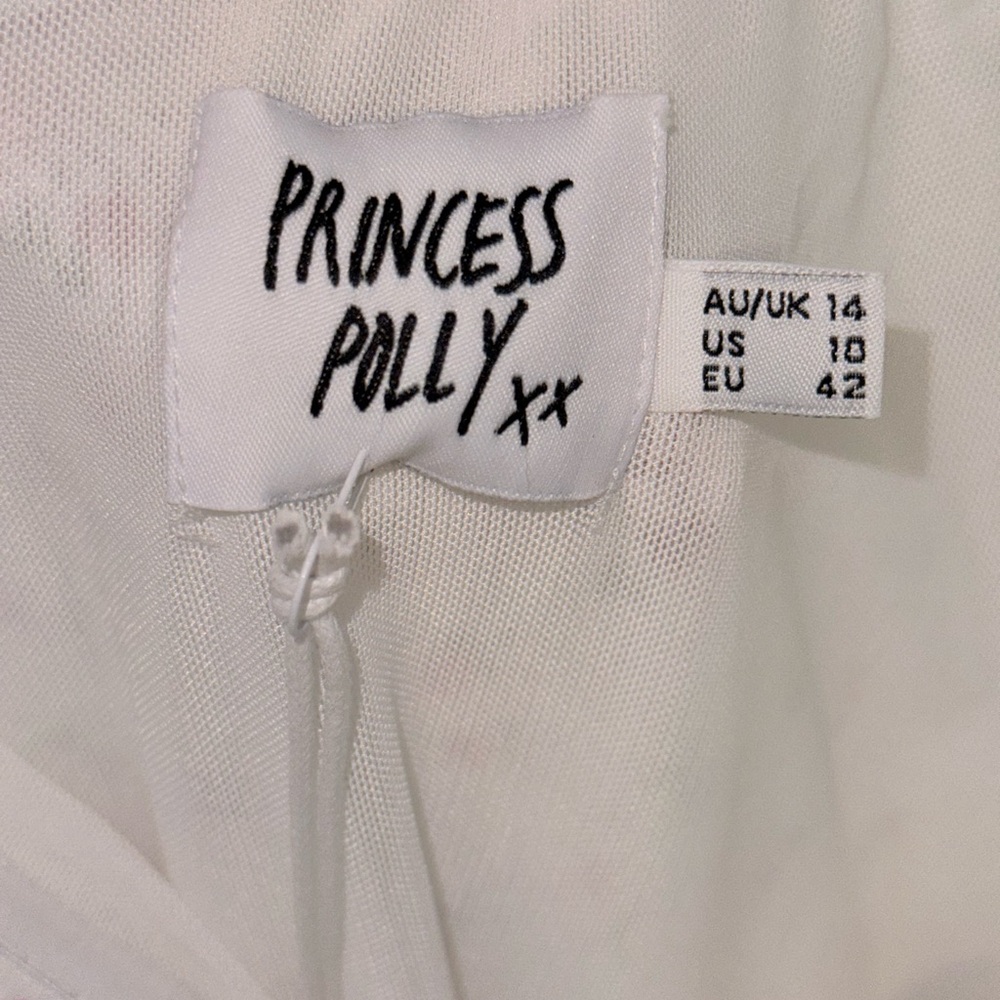 White Floral Strapless Mini Dress - Picture 4 of 5